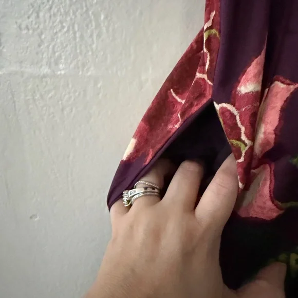 Tuckernuck Midnight Moonflower Delaney Dress Floral Purple Collared Midi Small - Picture 13 of 15